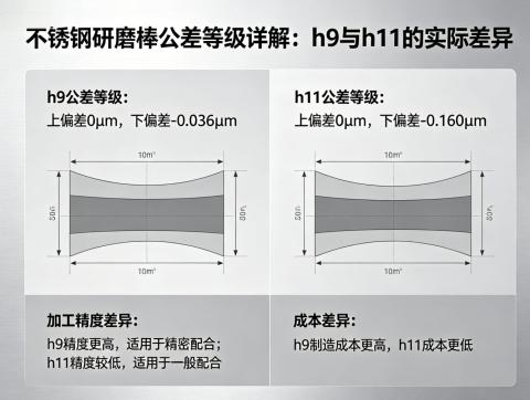 不锈钢研磨棒公差等级详解：h9与h11的实际差异